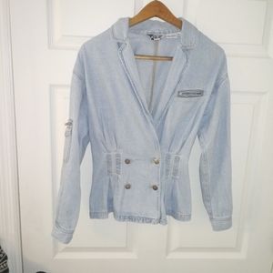 Vintage Together denim peplum jacket